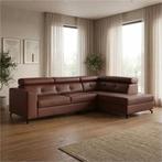 Leren hoekbank Nova - 2.5-zits arm links + Longchair arm, Huis en Inrichting, Banken | Bankstellen, 250 tot 300 cm, Bohemian, Industrieel, Modern, Scandinavisch