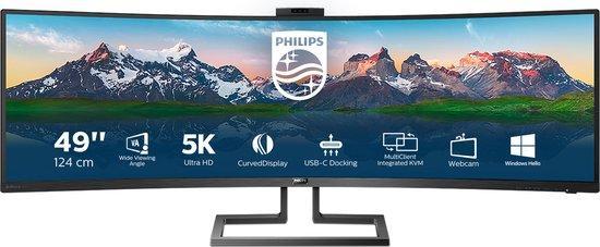 PHILIPS 499P9H | 49 INCH ULTRAWIDE CURVED | 5120X1440 QH..., Computers en Software, Monitoren