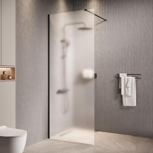 Douchewand Florida 60 x 200 cm Zwart – Inloopdouche 8 mm, Doe-het-zelf en Verbouw, Sanitair, Nieuw, Douche, Verzenden