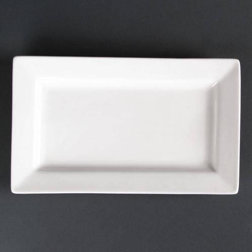 Porselein Rechthoekige Borden | 25x15cm (Stuks 4), Zakelijke goederen, Horeca | Overige, Verzenden