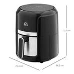 TRUUSK Heteluchtfriteuse 4L Airfryer Met 12 Programmas, 60, Verzenden, Nieuw
