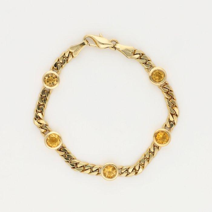 Armband - 14 karaat Geel goud Citrien, Sieraden, Tassen en Uiterlijk, Armbanden