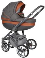 Baby Merc Faster 3 Grey/Brown Kinderwagen incl. Autostoel, Verzenden, Nieuw