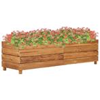 vidaXL Plantenbak verhoogd 150x40x38 cm gerecycled teakhout, Tuin en Terras, 100 cm of meer, Verzenden, Nieuw, Hout