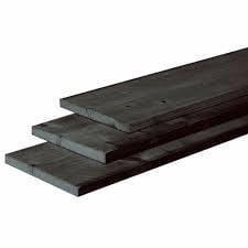 Douglas plank 22x200mm zwart gespoten, Doe-het-zelf en Verbouw, Hout en Planken, Nieuw, Ophalen of Verzenden