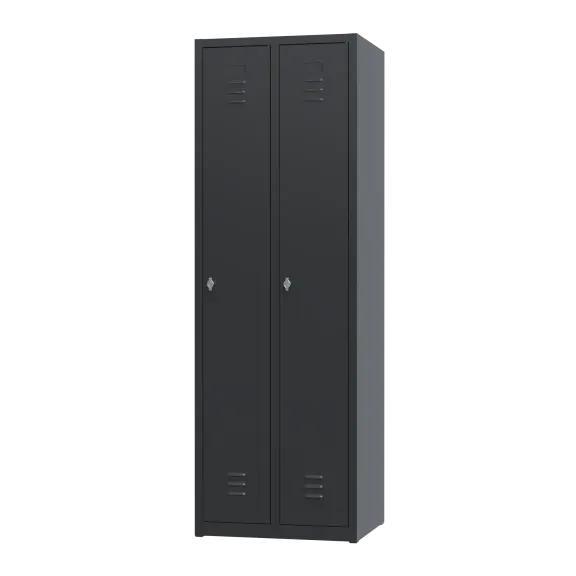 Nieuwe metalen locker | 2 deurs - 3 delig | kluisjes | grijs, Huis en Inrichting, Kasten | Lockerkasten, Nieuw, Ophalen of Verzenden