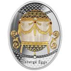 Niue. 1 Dollar 2023 Cradle with Garlands Faberge Eggs Series
