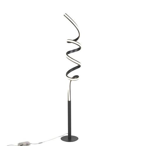 Design vloerlamp zwart incl. LED en dimmer - Twisted, Huis en Inrichting, Lampen | Vloerlampen, Nieuw, 150 tot 200 cm