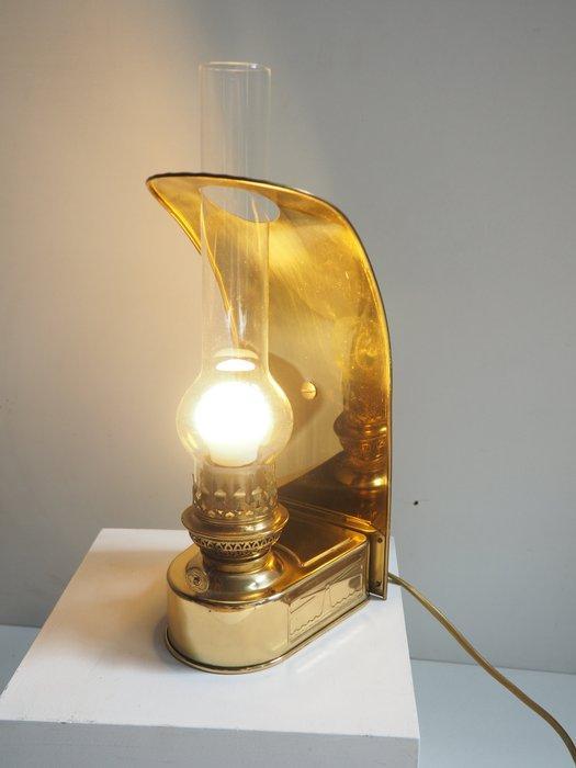 Den Haan Rotterdam - Wandlamp - Glas, Messing - Nautische, Antiek en Kunst, Curiosa en Brocante