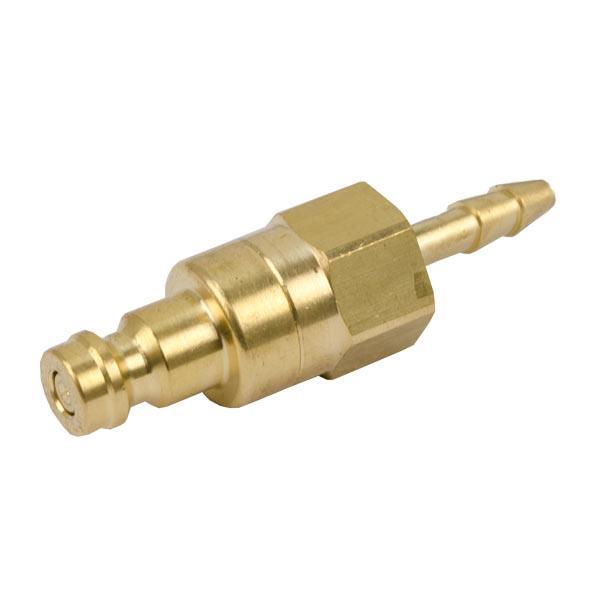 Insteeknippel met gasklep Argon/menggas male x 4mm slangp..., Doe-het-zelf en Verbouw, Gereedschap | Machine-onderdelen en Toebehoren