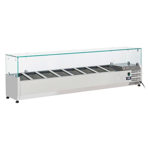 Diverso By Diamond Horeca Opzetkoelvitrine | 8x 1/4 GN | +2°, Witgoed en Apparatuur, Koelkasten en IJskasten, Ophalen of Verzenden