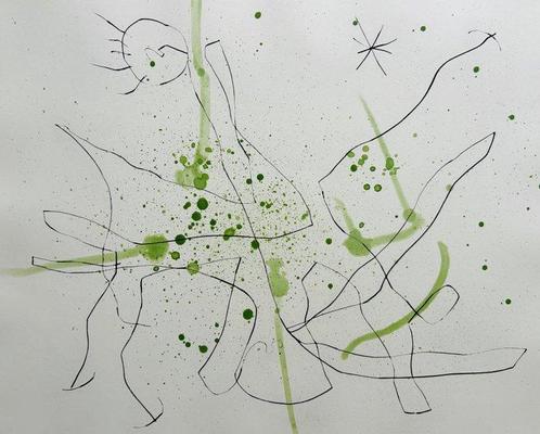 Joan Miro (1893-1983) - Flux de laimant - Pointe-sèche, Antiek en Kunst, Antiek | Overige Antiek