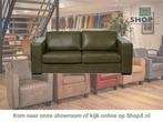 Leren bank Flow - 2 zits - Granada Moss (olijf/groen) -, Huis en Inrichting, Banken | Bankstellen, 150 tot 200 cm, Nieuw, Ophalen of Verzenden