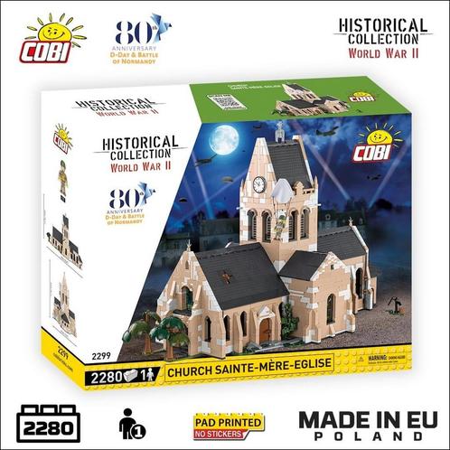 COBI 2299 Sainte-Mère-Église kerk (Leger bouwsets), Kinderen en Baby's, Speelgoed | Bouwstenen, Nieuw, Verzenden