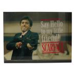 (Pre-order) Scarface Glass Poster Say Hello 40 x 30 cm, Hobby en Vrije tijd, Verzenden, Zo goed als nieuw