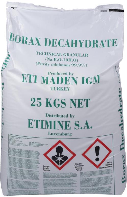 Wmm Chemie Handel Borax poeder 25 kg, zak, Doe-het-zelf en Verbouw, Overige Doe-het-zelf en Verbouw, Nieuw, Verzenden