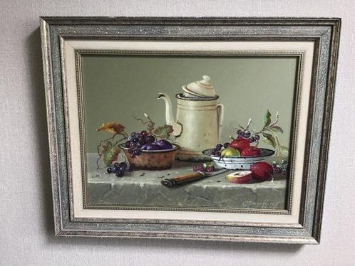 Thomas Heesakkers (1946) - Stilleven op tafel., Antiek en Kunst, Kunst | Schilderijen | Klassiek