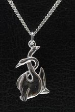 Zilveren Zwanen verliefd ketting hanger, Verzenden, Nieuw