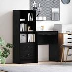 vidaXL Bureau met opbergruimte 2 pcs Zwart eiken 45.5 x 34 x, Huis en Inrichting, Kasten | Buffetkasten, Minder dan 50 cm, Verzenden