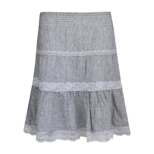Gold Hawk • gestreepte linnen rok • S, Kleding | Dames, Rokken, Wit, Nieuw, Maat 36 (S), Verzenden