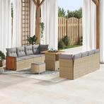 vidaXL Tuin Sofa Set 11 pcs Beige, Lichtgrijs 80 x 80 x 71, Verzenden, Nieuw, Rotan