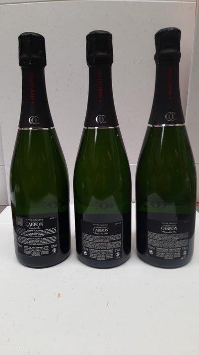 Carbon, Origine - Champagne Brut - 3 Flessen (0.75 liter), Verzamelen, Wijnen