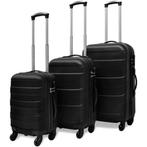 vidaXL 3-delige Kofferset hard 45,5/55/66 cm zwart, Sieraden, Tassen en Uiterlijk, Verzenden, Nieuw