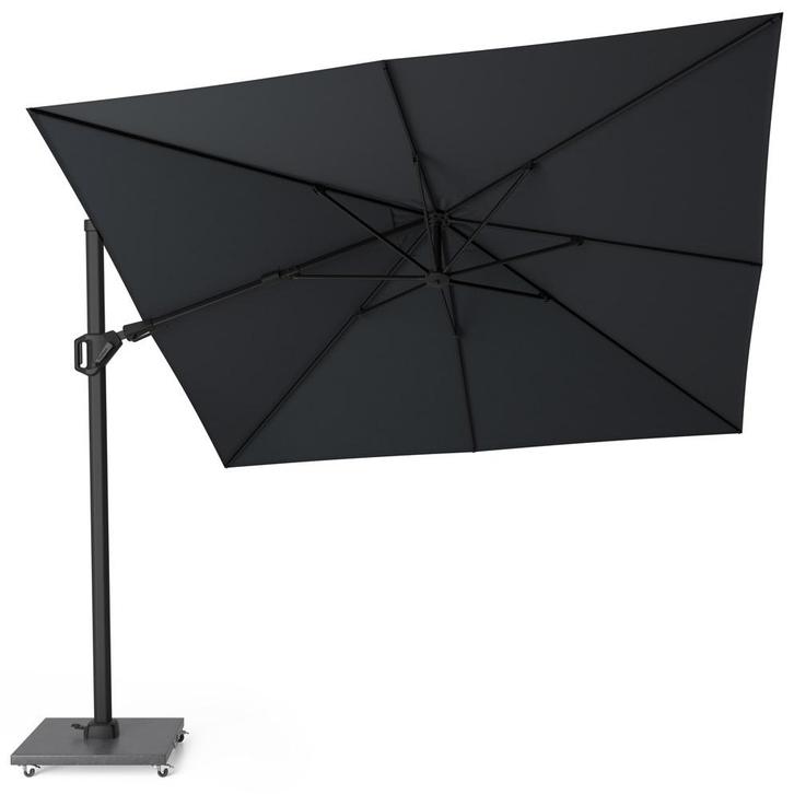 Challenger T2 premium zweefparasol 300x300 cm matt black, Tuin en Terras, Parasols, Nieuw, Ophalen of Verzenden