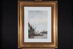 Hermanus Koekkoek de Jonge (1836-1909) - Haven op de Maas