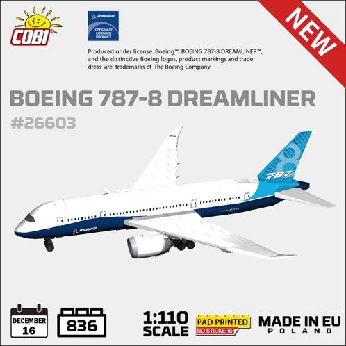 COBI 26603 - Boeing 787 Dreamliner (Voertuigen) (Voertuigen), Kinderen en Baby's, Speelgoed | Bouwstenen, Nieuw, Verzenden