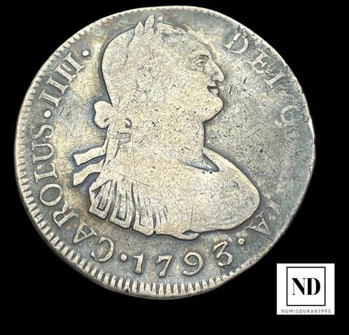 Koninkrijk Spanje. Carlos IV. 4 Reales 1793 - Guatemala, Postzegels en Munten, Munten | Europa | Niet-Euromunten