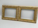 Lijst (2) - Hout - Paar gouden lijsten, Antiek en Kunst