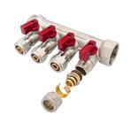 Verdeler met bolkraan mv-1 4x16 rood (CV groepenverdelers), Doe-het-zelf en Verbouw, Verwarming en Radiatoren, Ophalen of Verzenden