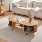 Salontafel Tvedestrand 120x55x40 cm houtkleurig en zwart [en, Huis en Inrichting, Tafels | Salontafels, Verzenden, Nieuw