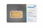 Umicore 10 gram goudbaar met certificaat LBMA gecertificeerd, Goud, Verzenden