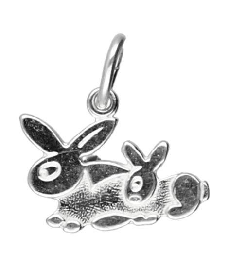 Zilveren Konijnen ketting hanger, Sieraden, Tassen en Uiterlijk, Kettinghangers, Verzenden