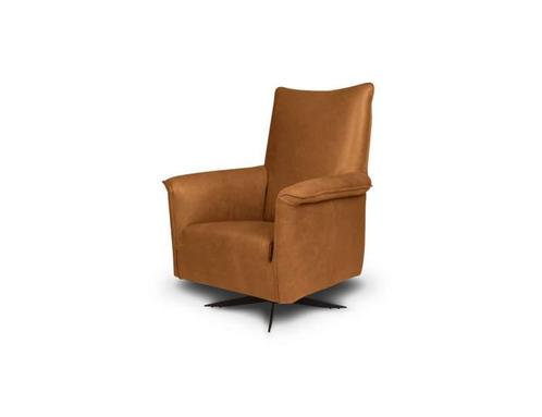 Fauteuil Viola - fauteuils - Cognac, Huis en Inrichting, Stoelen, Bruin, Nieuw, Leer