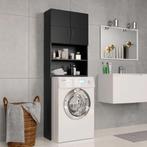 Wasmachinekast Zwart Hout - Tweedekansje - Ruimtebesparend!, (Half)hoge kast, Nieuw, 150 tot 200 cm, 25 tot 50 cm