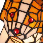 Tiffany hondenlamp – Liggend Hondje in Oranje &, Verzenden, Nieuw