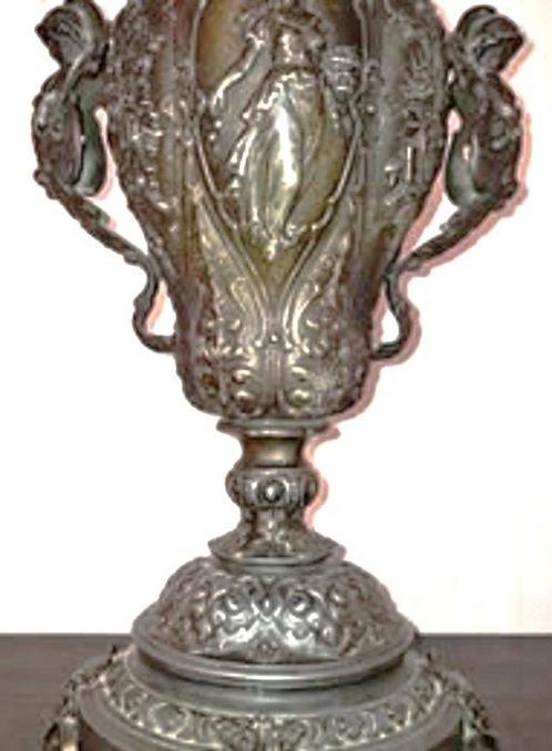 Olielamp - Zinklegering, gietijzer, Antiek en Kunst, Antiek | Overige Antiek