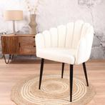Eetkamerstoel  Boucle Wit - Armstoel Wit  - Stoel Wit, Huis en Inrichting, Stoelen, Ophalen of Verzenden, Nieuw, Wit
