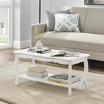 Salontafel Rome met 1 plank MDF en grenen 87,5x40x42 cm wit, Huis en Inrichting, Verzenden, Nieuw