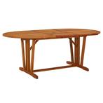 vidaXL Tuintafel 200x100x75 cm massief eucalyptushout, Verzenden, Nieuw, Hout