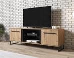 TV-Meubel | Eiken | Zwart | TV kast industrieel - 170x42x54