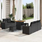 vidaXL Tuin Sofa Set met kussen met opslag 8 pcs Zwart 80 x, Tuin en Terras, Tuinsets en Loungesets, Verzenden, Nieuw, Rotan
