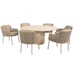 Hampton Bernini dining tuinset 160xH75 cm rond 7 delig, Ophalen of Verzenden, Nieuw