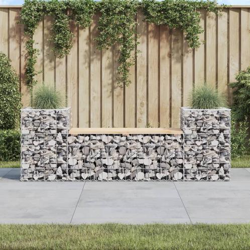 vidaXL Tuinbank schanskorfontwerp 183x41x60,5 cm massief, Tuin en Terras, Tuinbanken, Nieuw, Verzenden