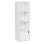 Staande Boekenkast met 4 Compartimenten – Kubus Kast Wit, Minder dan 50 cm, Verzenden, 100 tot 150 cm, Nieuw
