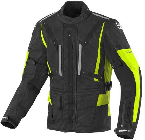 Berik Spencer Zwart Geel Waterdichte Textiele Motorjas, Motoren, Kleding | Motorkleding, Heren, Nieuw met kaartje, Jas | textiel