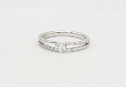 Ring - 18 karaat Witgoud Diamant (Natuurlijk) - Diamant, Sieraden, Tassen en Uiterlijk, Ringen